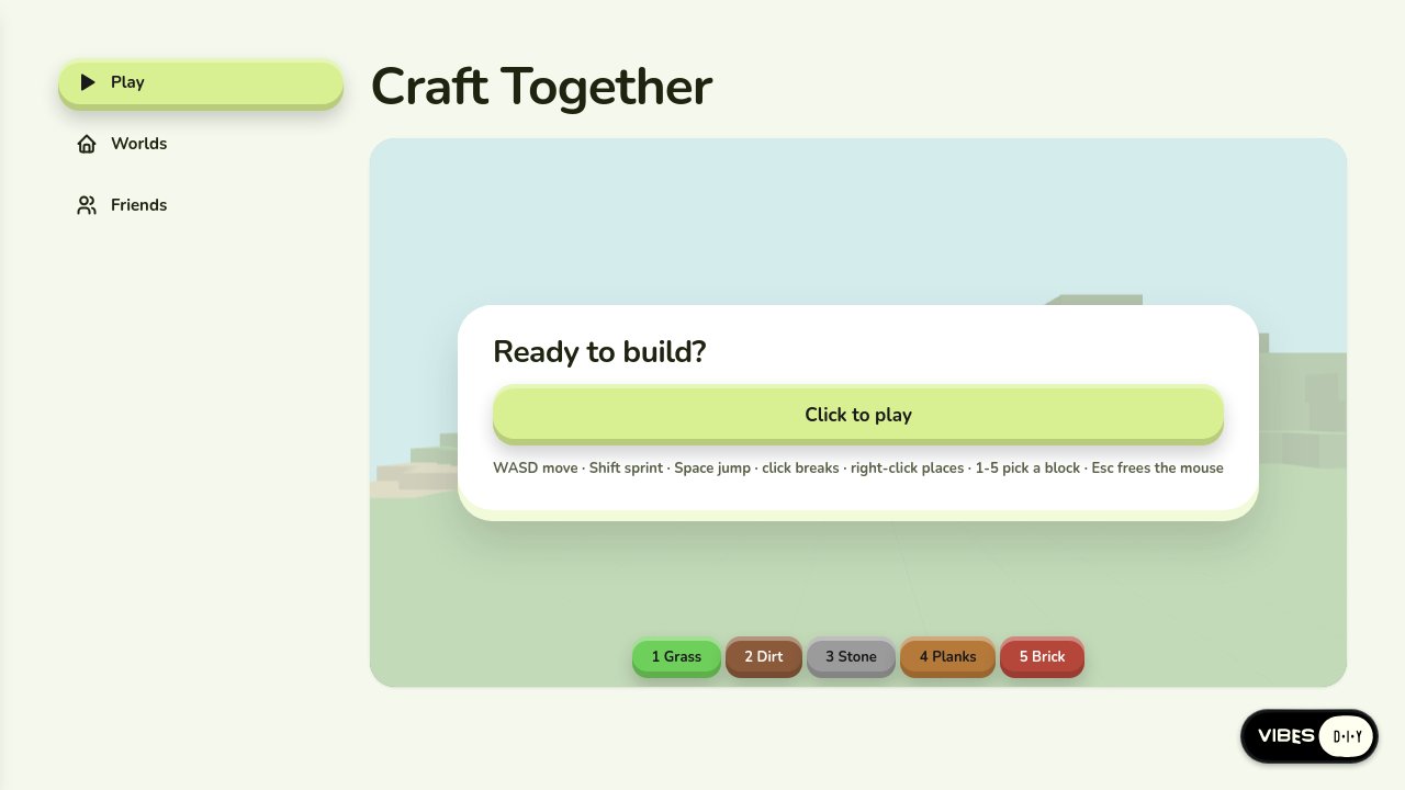 Platform screenshot of the Game night arcade app built in round six